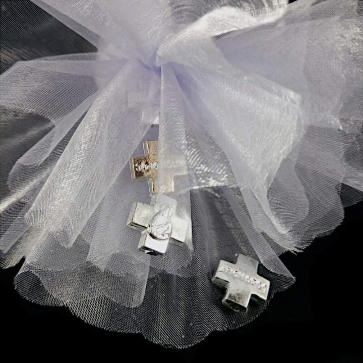 Obiecte bisericesti bile | Margele cruce de trecere 14mm | 6079