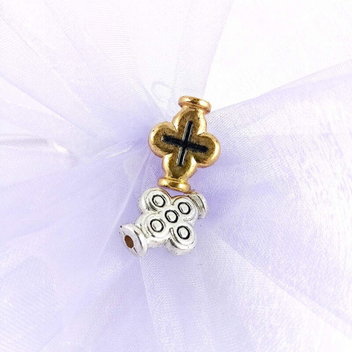 Obiecte bisericesti bile | Margele cruce de trecere 20mm | 6080