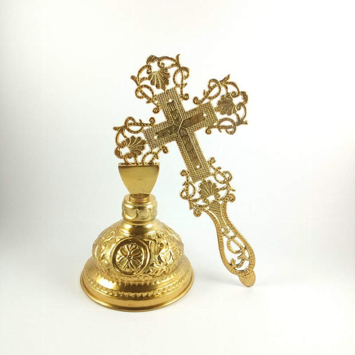 Obiecte bisericesti | Cruce binecuvantare din metal auriu | 5319