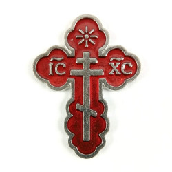 Obiecte bisericesti | Cruce de frigider din metal argintiu | 5325