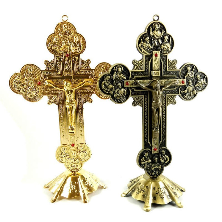 Obiecte bisericesti | Cruce pentru masa sau perete din metal | 5330