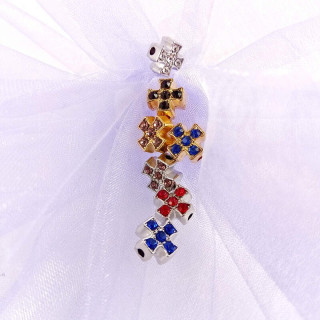 Obiecte bisericesti bile | Margele cruce de trecere 8mm | 6084