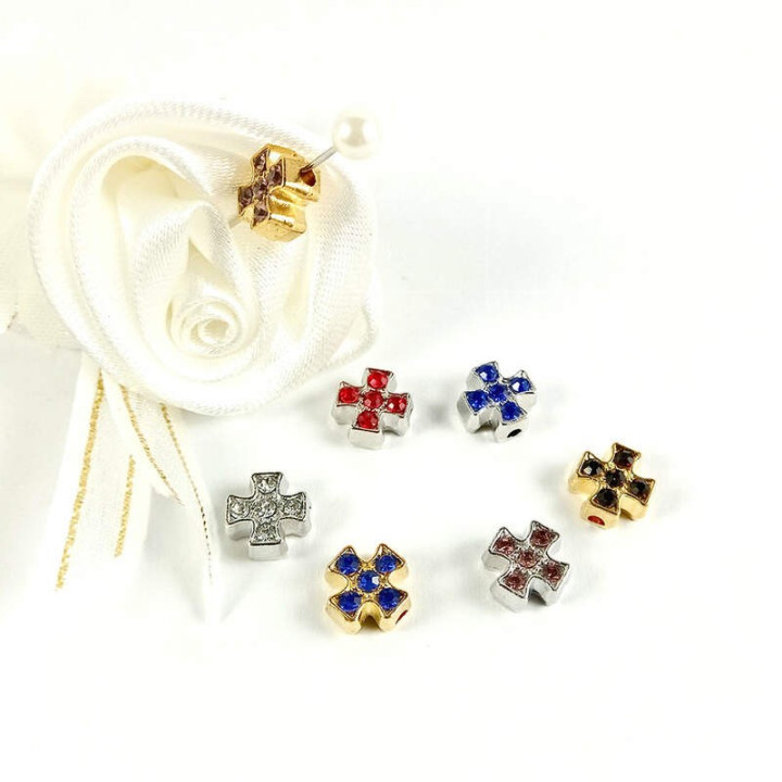 Obiecte bisericesti bile | Margele cruce de trecere 8mm | 6084