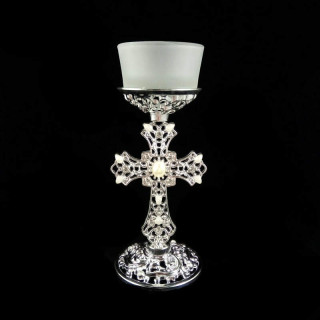 Obiecte bisericesti | Candela de masa din metal 15cm | 5108