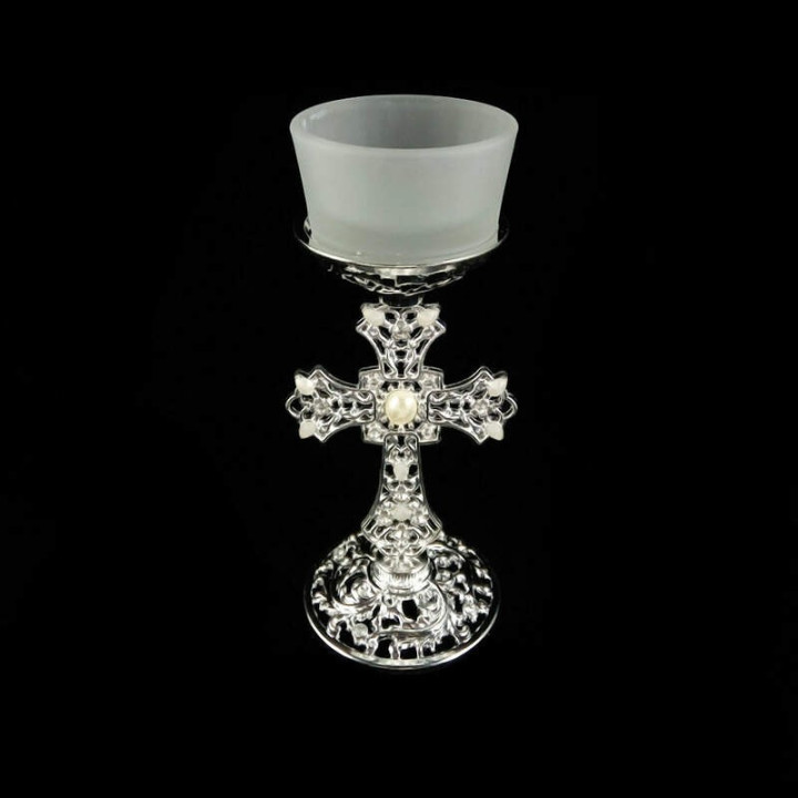 Obiecte bisericesti | Candela de masa din metal 15cm | 5108