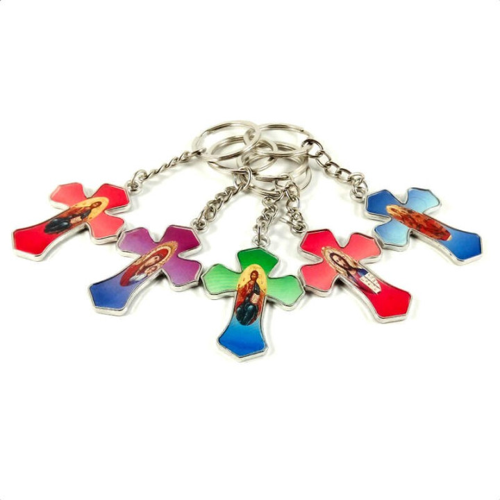 Obiecte bisericesti | Breloc cu cruce si Icoana Maicii Domnului aplicata | 1530