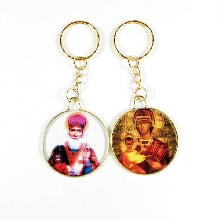 Obiecte bisericesti | Breloc cu Icoana Maicii Domnului gravata in plastic | 1545