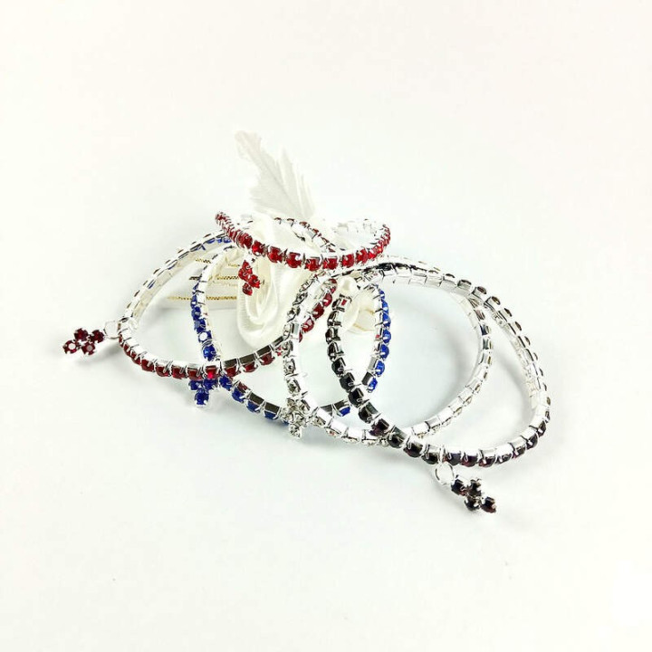 Obiecte bisericesti | Bratara elastica strasuri  | 1002