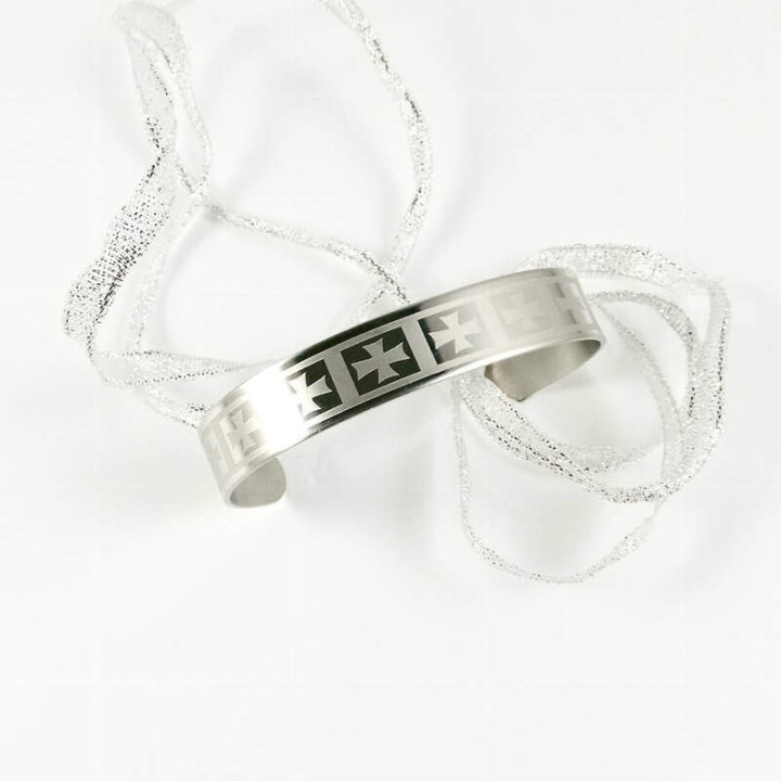 Obiecte bisericesti | Bratara rigida metalica inox | 1022