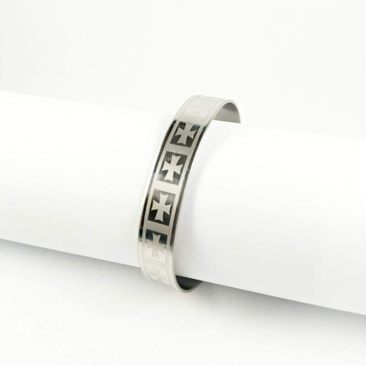 Obiecte bisericesti | Bratara rigida metalica inox | 1022