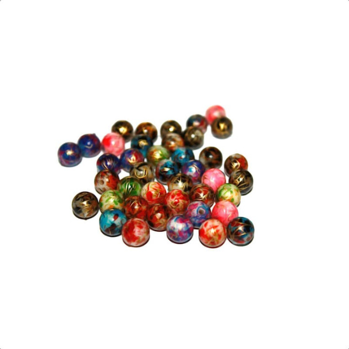 Obiecte bisericesti bile | Margele rotunde de trecere 10mm | 6119