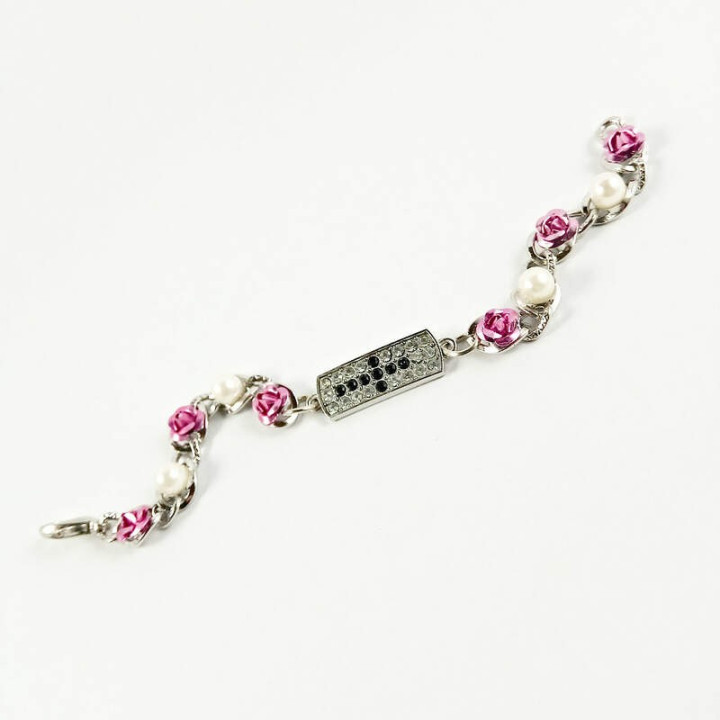 Obiecte bisericesti | Bratara lant metalic placuta de inox  | 1042