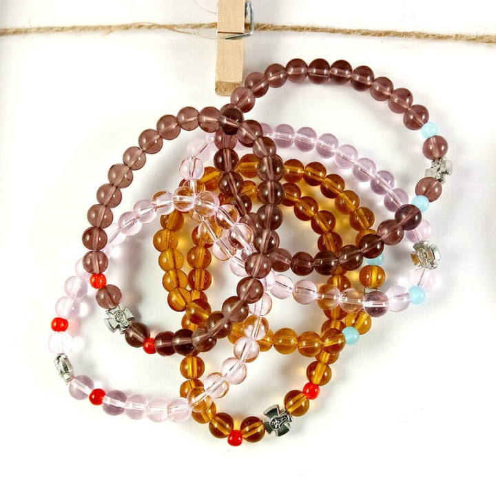 Obiecte bisericesti | Bratara elastica bile de sticla | 1044