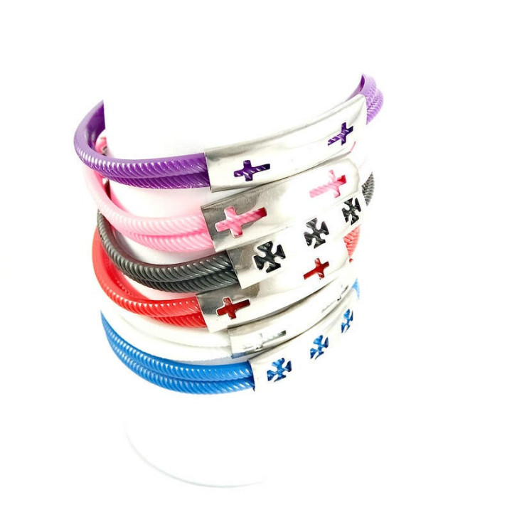 Obiecte bisericesti | Bratara curea cu catarama silicon | 1056