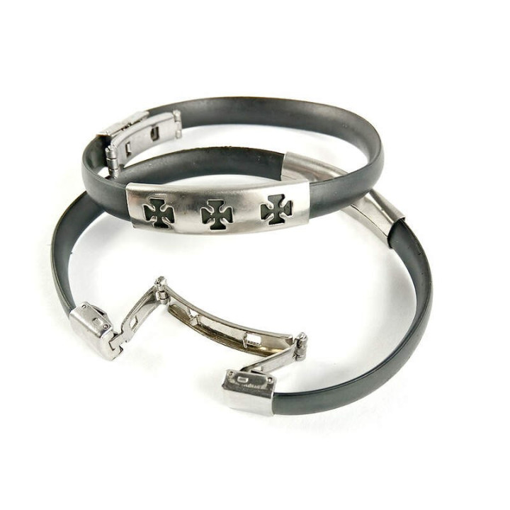 Obiecte bisericesti | Bratara curea cu catarama silicon | 1056