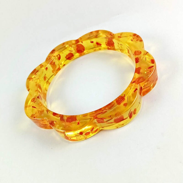 Obiecte bisericesti | Bratara rigida de plastic plastic tip chihlimbar | 1060