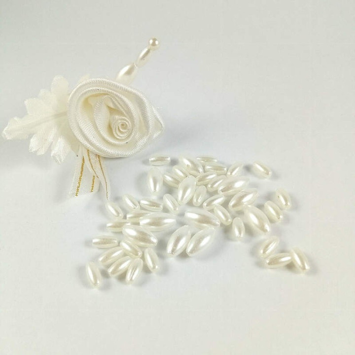 Obiecte bisericesti bile | Margele ovale de trecere 8mm | 6127