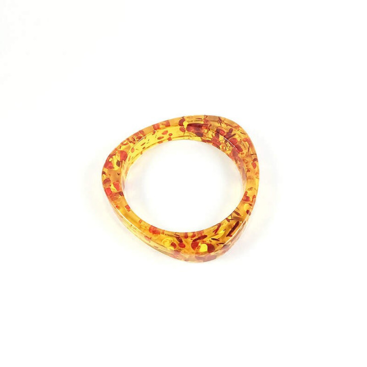 Obiecte bisericesti | Bratara rigida de plastic plastic tip chihlimbar | 1060