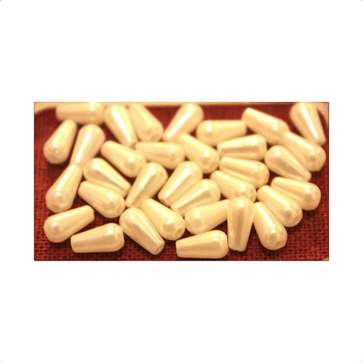 Obiecte bisericesti bile | Margele lacrima de trecere 8mm | 6129