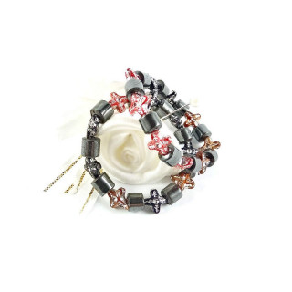 Obiecte bisericesti | Bratara elastica elemente tip hematit | 1091