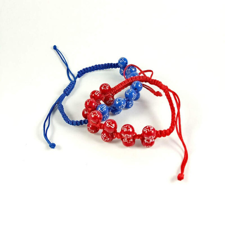 Obiecte bisericesti | Bratara sfoara impletita snur textil | 1097