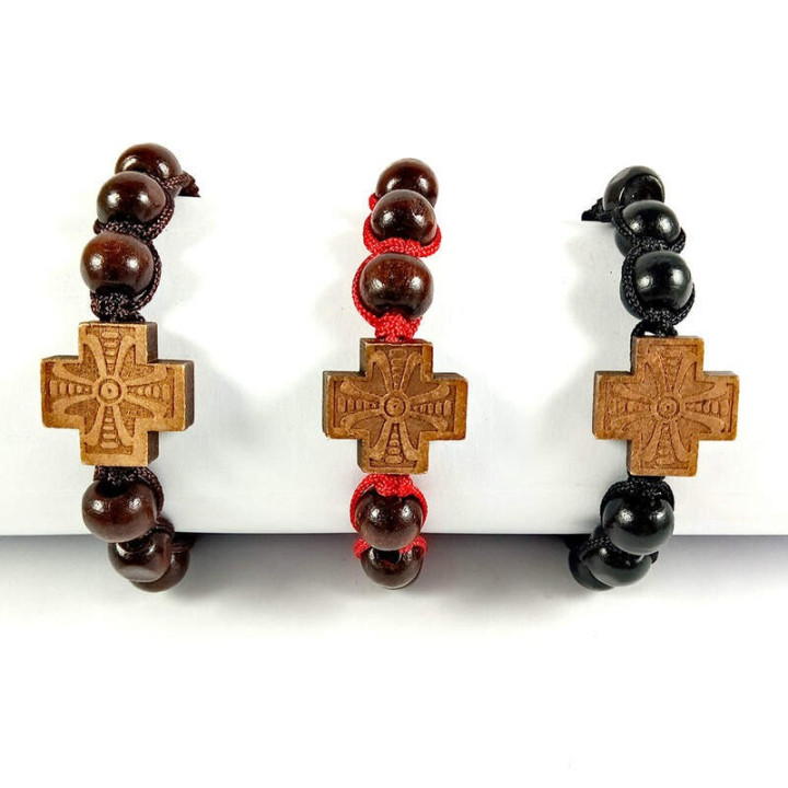 Obiecte bisericesti | Bratara sfoara impletita snur textil | 1099