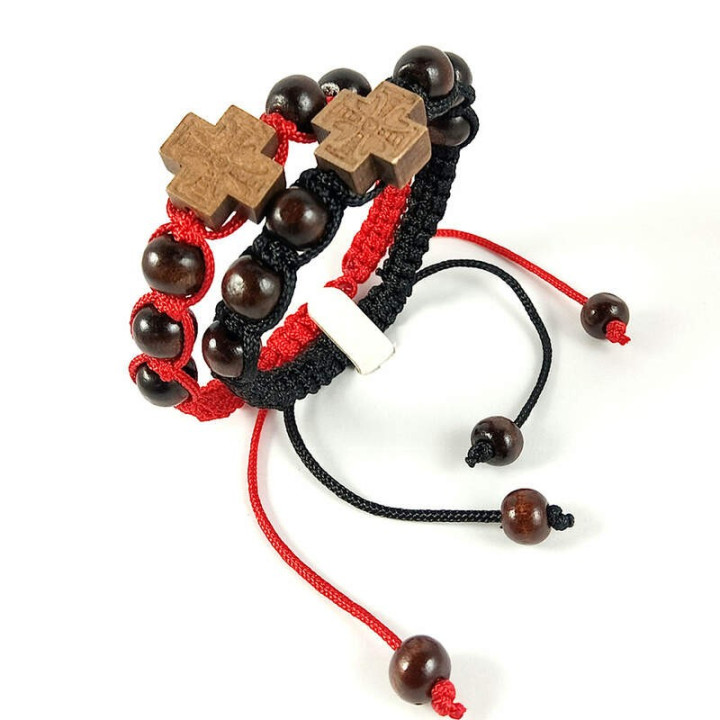 Obiecte bisericesti | Bratara sfoara impletita snur textil | 1099