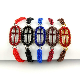 Obiecte bisericesti | Bratara sfoara impletita snur textil | 1145