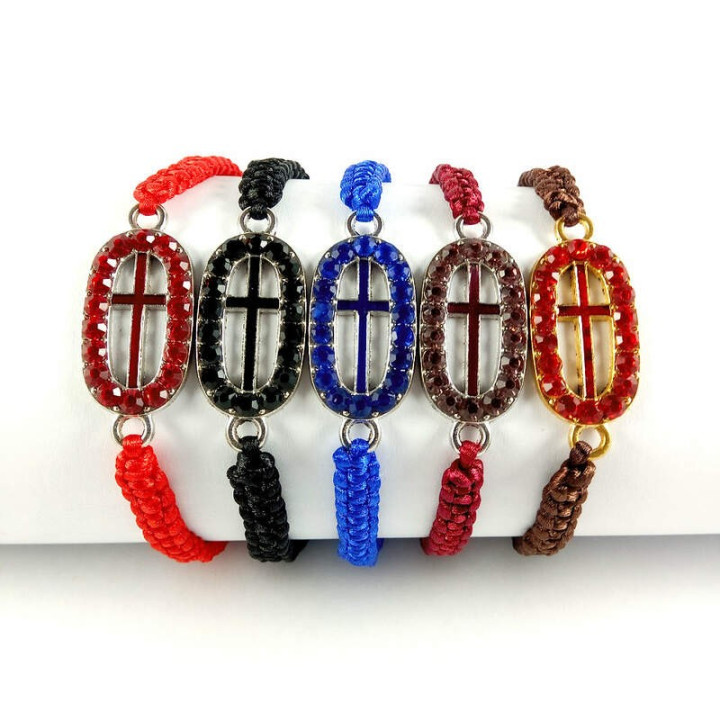 Obiecte bisericesti | Bratara sfoara impletita snur textil | 1145