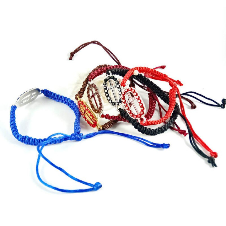 Obiecte bisericesti | Bratara sfoara impletita snur textil | 1145