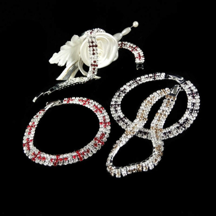 Obiecte bisericesti | Bratara curea cu catarama strasuri | 1156