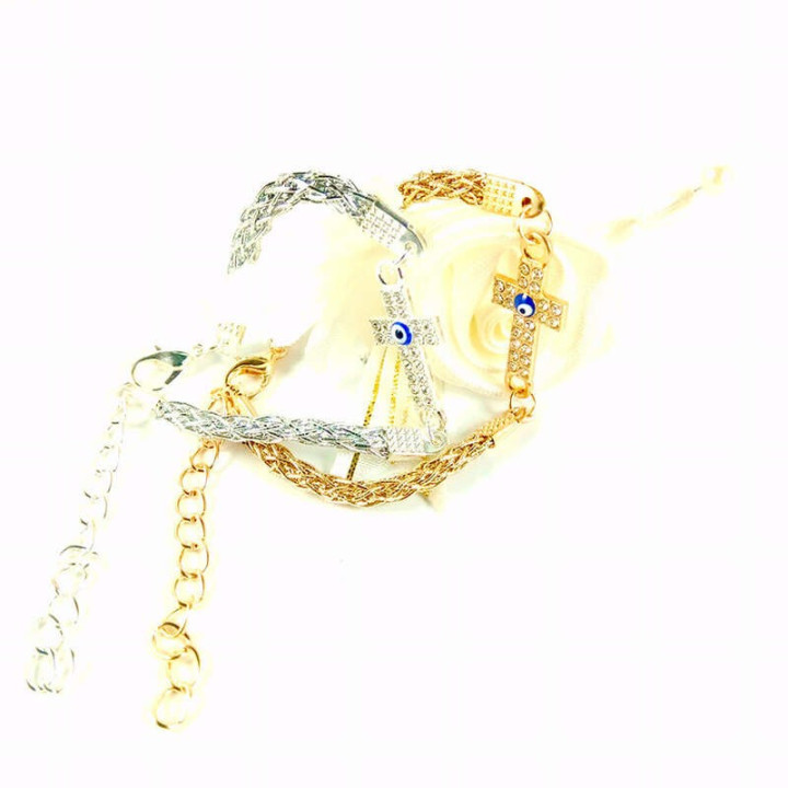 Obiecte bisericesti | Bratara lant metalic impletitura | 1169