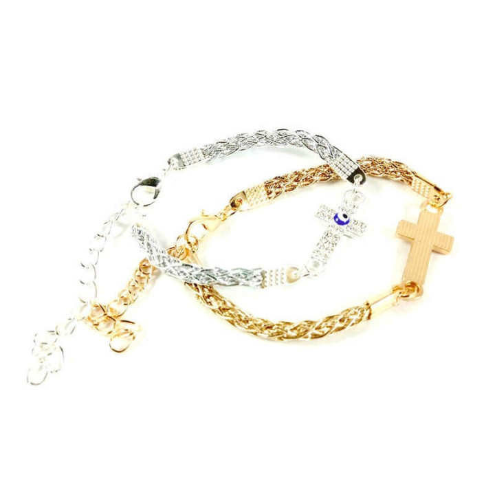 Obiecte bisericesti | Bratara lant metalic impletitura | 1169