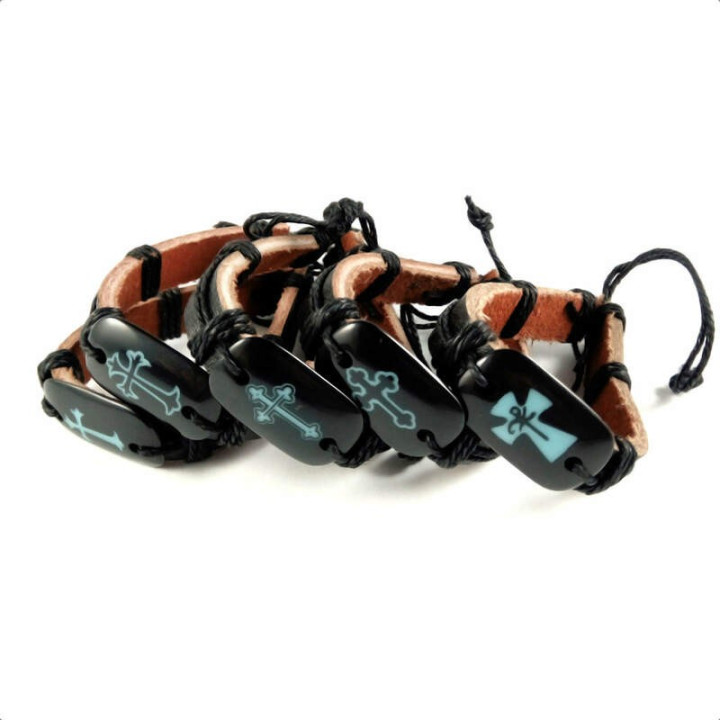 Obiecte bisericesti | Bratara curea din piele sintetica sfoara | 1175