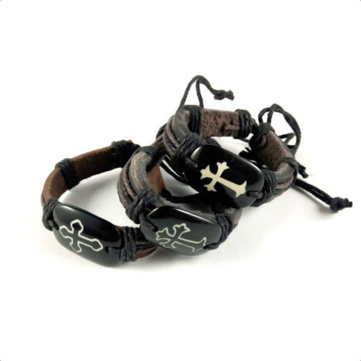 Obiecte bisericesti | Bratara curea din piele sintetica sfoara | 1175