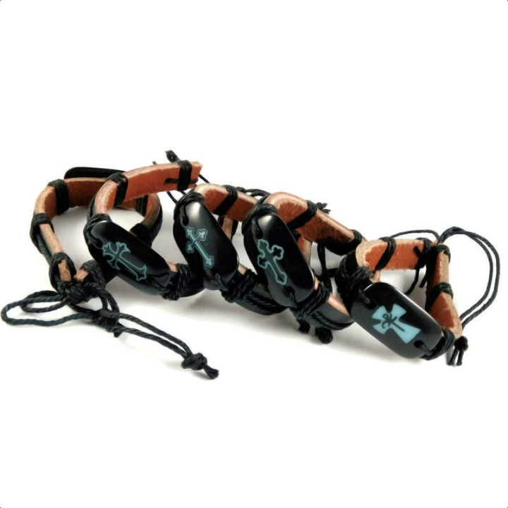 Obiecte bisericesti | Bratara curea din piele sintetica sfoara | 1175