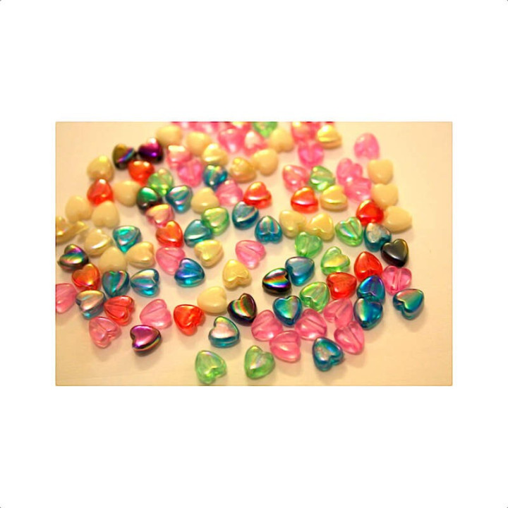 Obiecte bisericesti bile | Margele inima de trecere 6mm | 6166