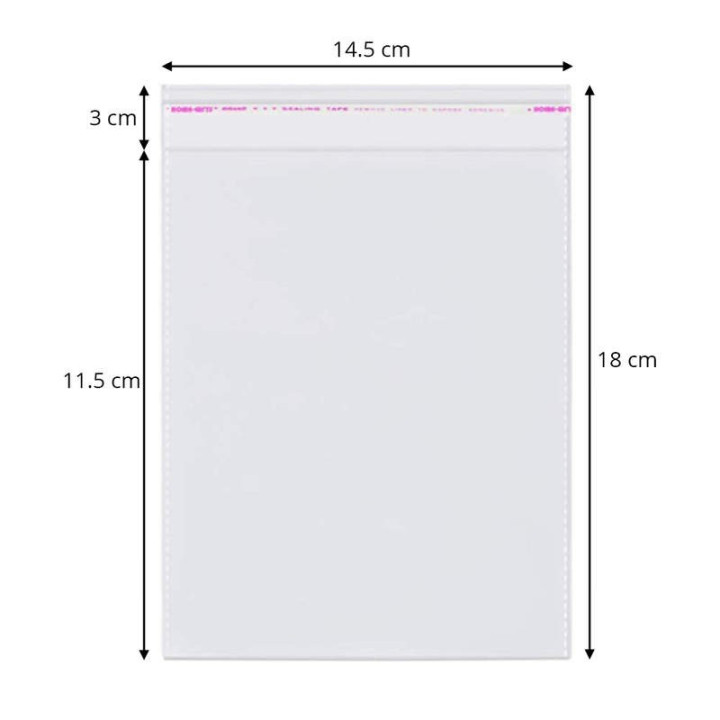 Ambalaje | Pungi cu clapeta adeziva 14.5cmx18cm set 1000 buc | 3705