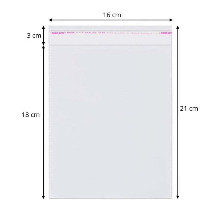 Ambalaje | Pungi cu clapeta adeziva 16cmx21cm set 1000 buc | 3707