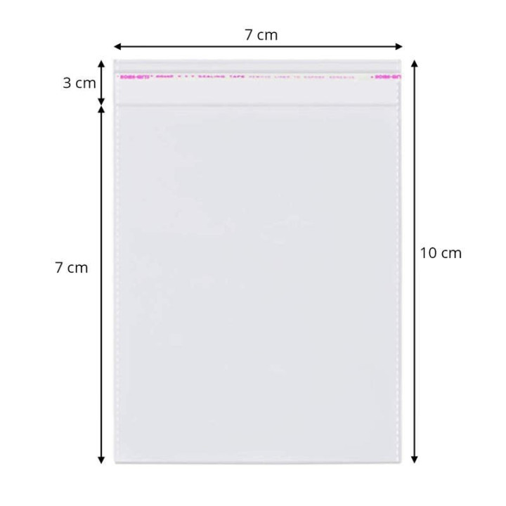 Ambalaje | Pungi cu clapeta adeziva 7cmx10cm set 1000 buc | 3721