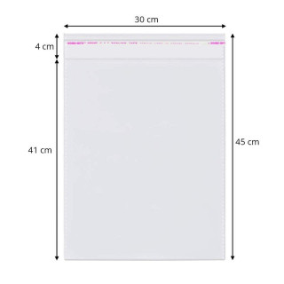 Ambalaje | Pungi cu clapeta adeziva 30cmx45cm set 1000 buc | 3724