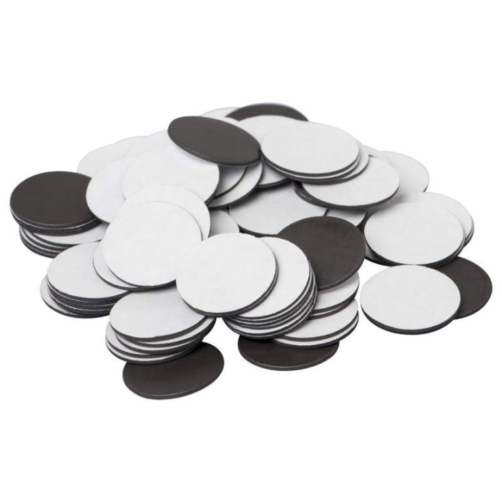 Magneti | Discuri magnetice cu adeziv 1mmx2.4cmx2.4cm | 3820