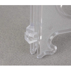 Obiecte bisericesti | Suport rama foto din plastic alb transparent | 3524