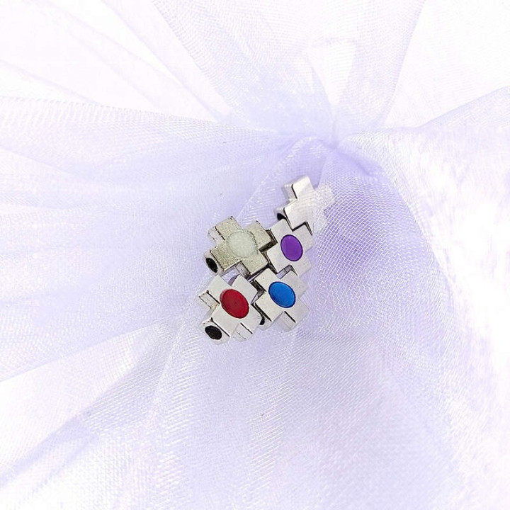 Obiecte bisericesti bile | Margele cruce de trecere 8mm | 6004