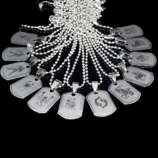 Colportaj Bisericesti.ro | Coliere medalion placuta din inox | 1884