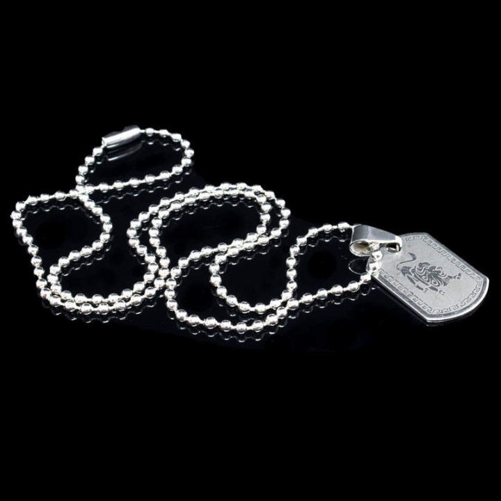 Colportaj Bisericesti.ro | Coliere medalion placuta din inox | 1884