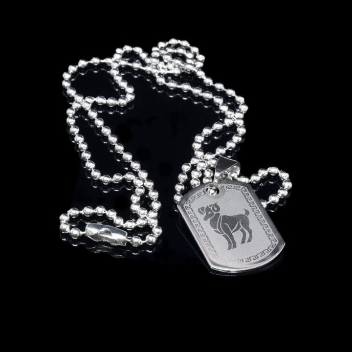 Colportaj Bisericesti.ro | Coliere medalion placuta din inox | 1884