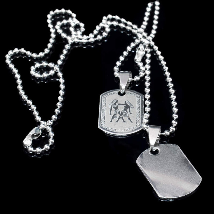 Colportaj Bisericesti.ro | Coliere medalion placuta din inox | 1884