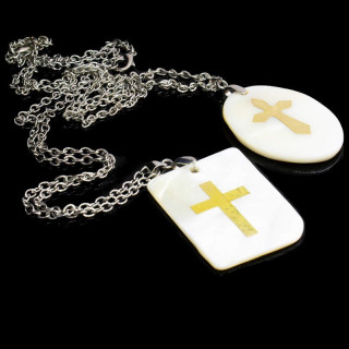 Colportaj Bisericesti.ro | Coliere medalion tip sidef | 1885