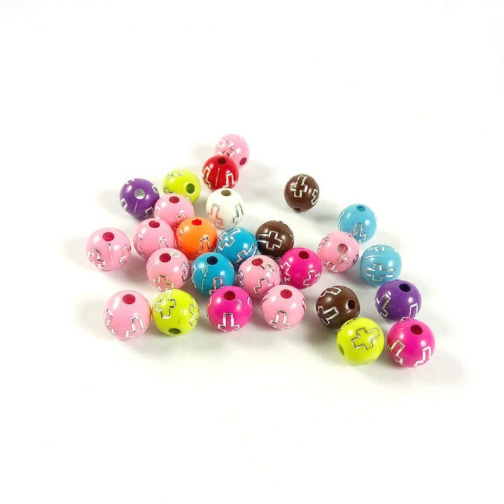 Obiecte bisericesti bile | Margele rotunde de trecere 10mm | 6254